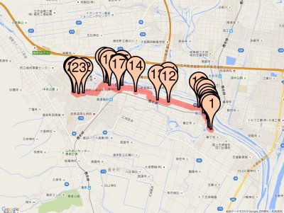 九里半街道牧田川沿いコース